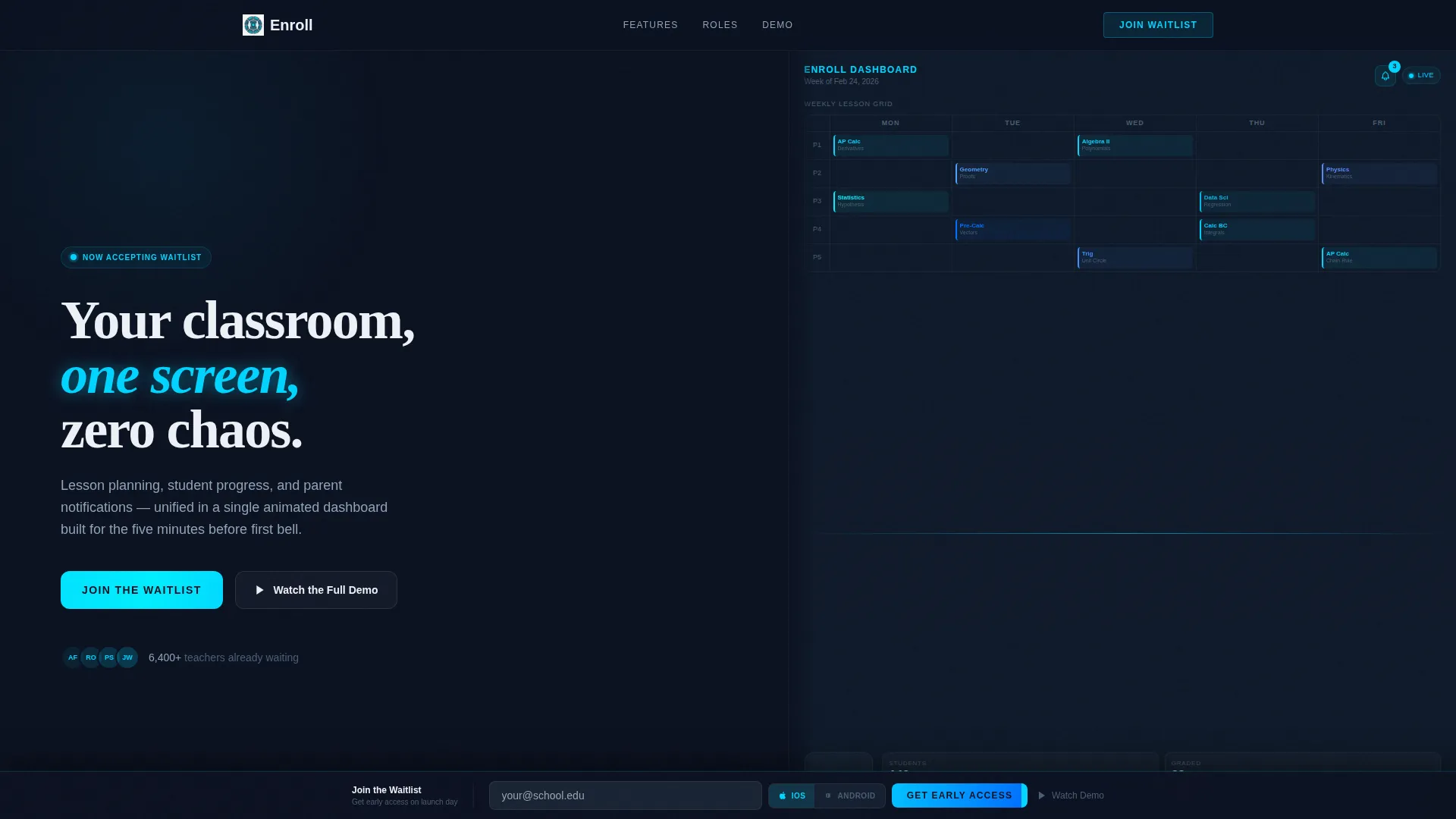 Edtech Waitlist Landing Page Template