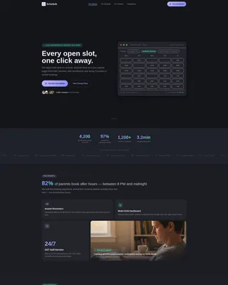 Education Appointment Scheduling Landing Page