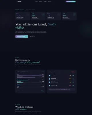 Education CRM Landing Page Template for Admissions Teams