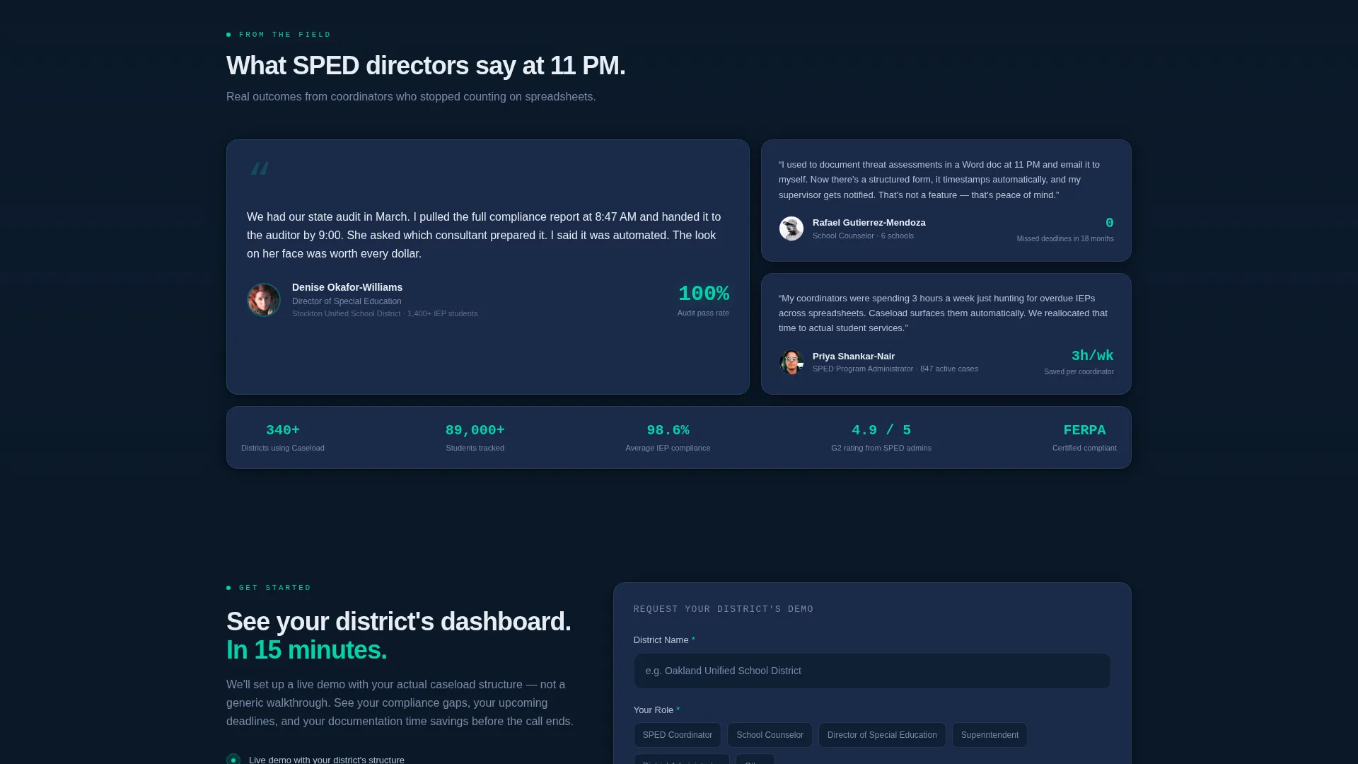 Education Case Management Landing Page Template