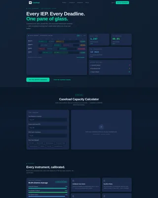 Education Case Management Landing Page Template