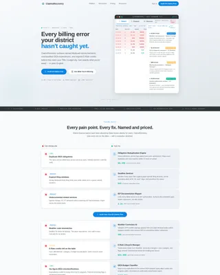 Education Claims Management Landing Page Template