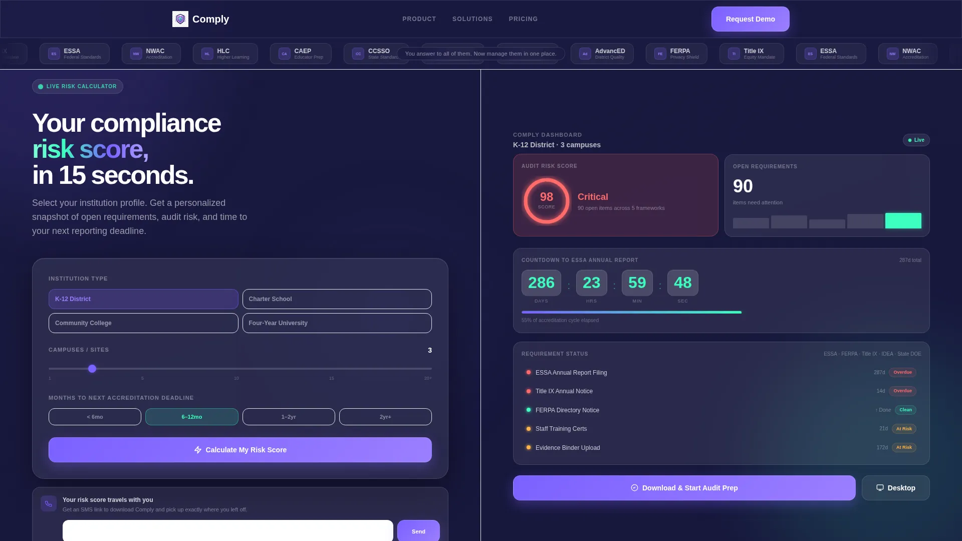 Governance Compliance Landing Page Template