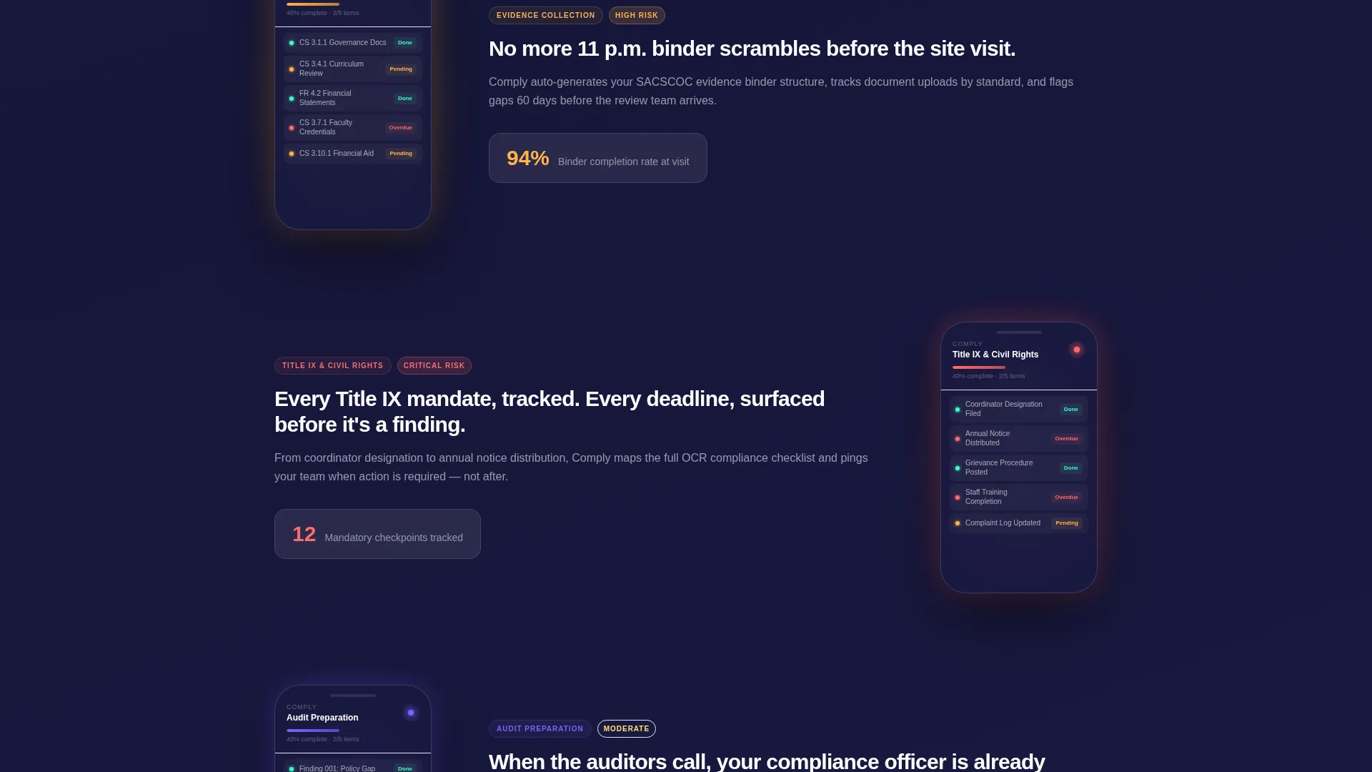 Governance Compliance Landing Page Template
