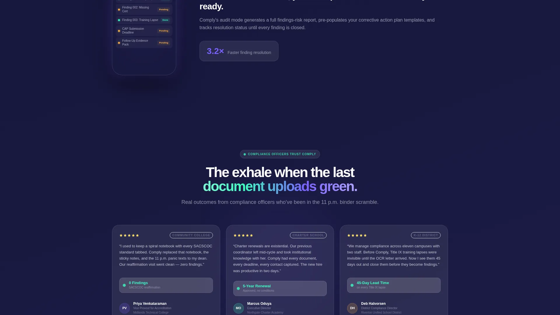Governance Compliance Landing Page Template