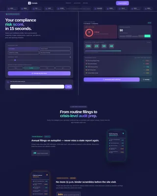 Governance Compliance Landing Page Template