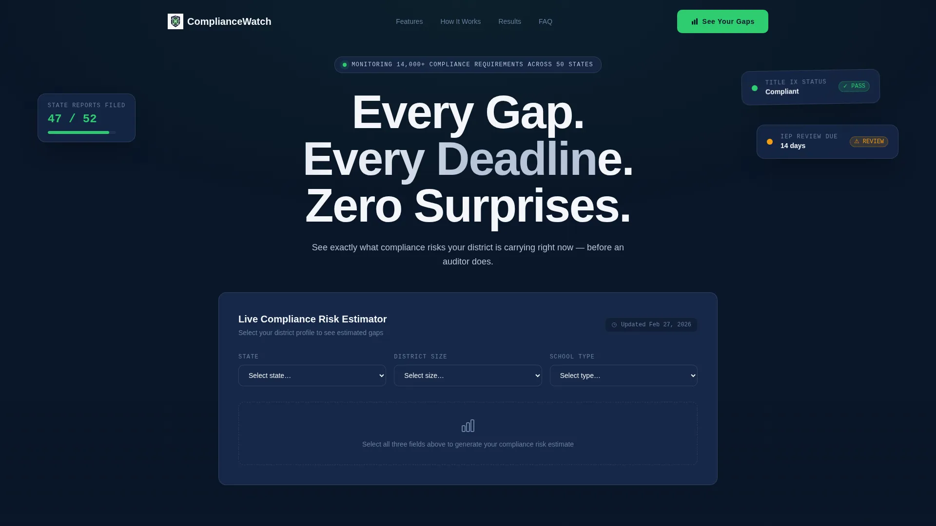 Audit Compliance Landing Page Template