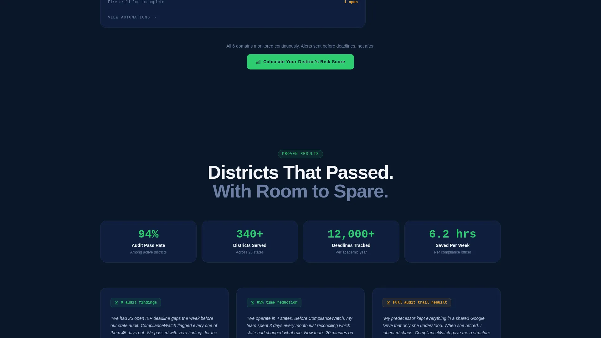 Audit Compliance Landing Page Template