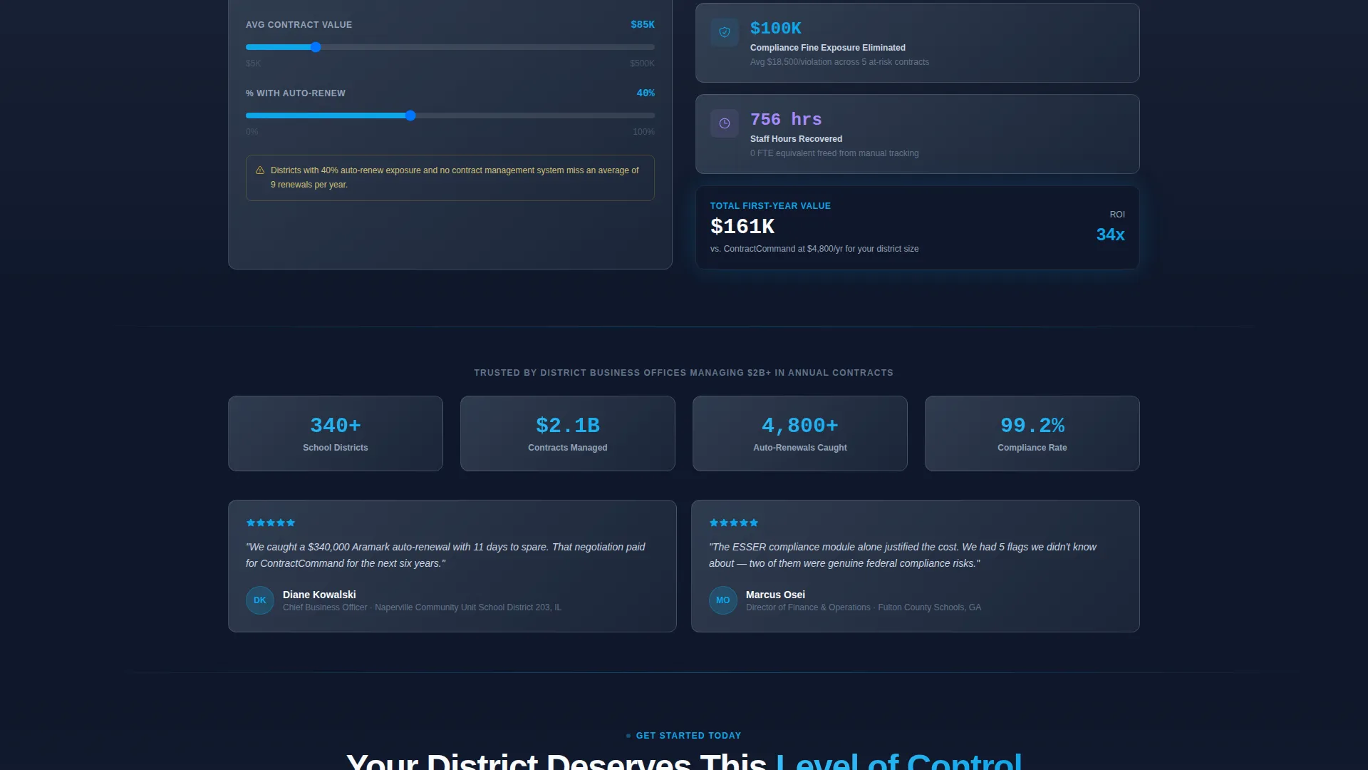 Powerful Education Management Landing Page Template