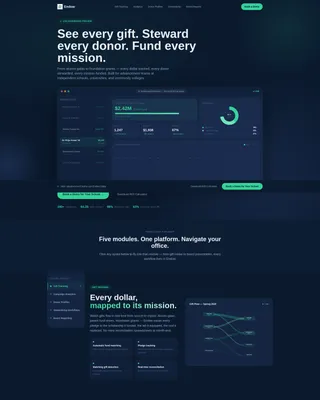 Education Donor Management Landing Page Template