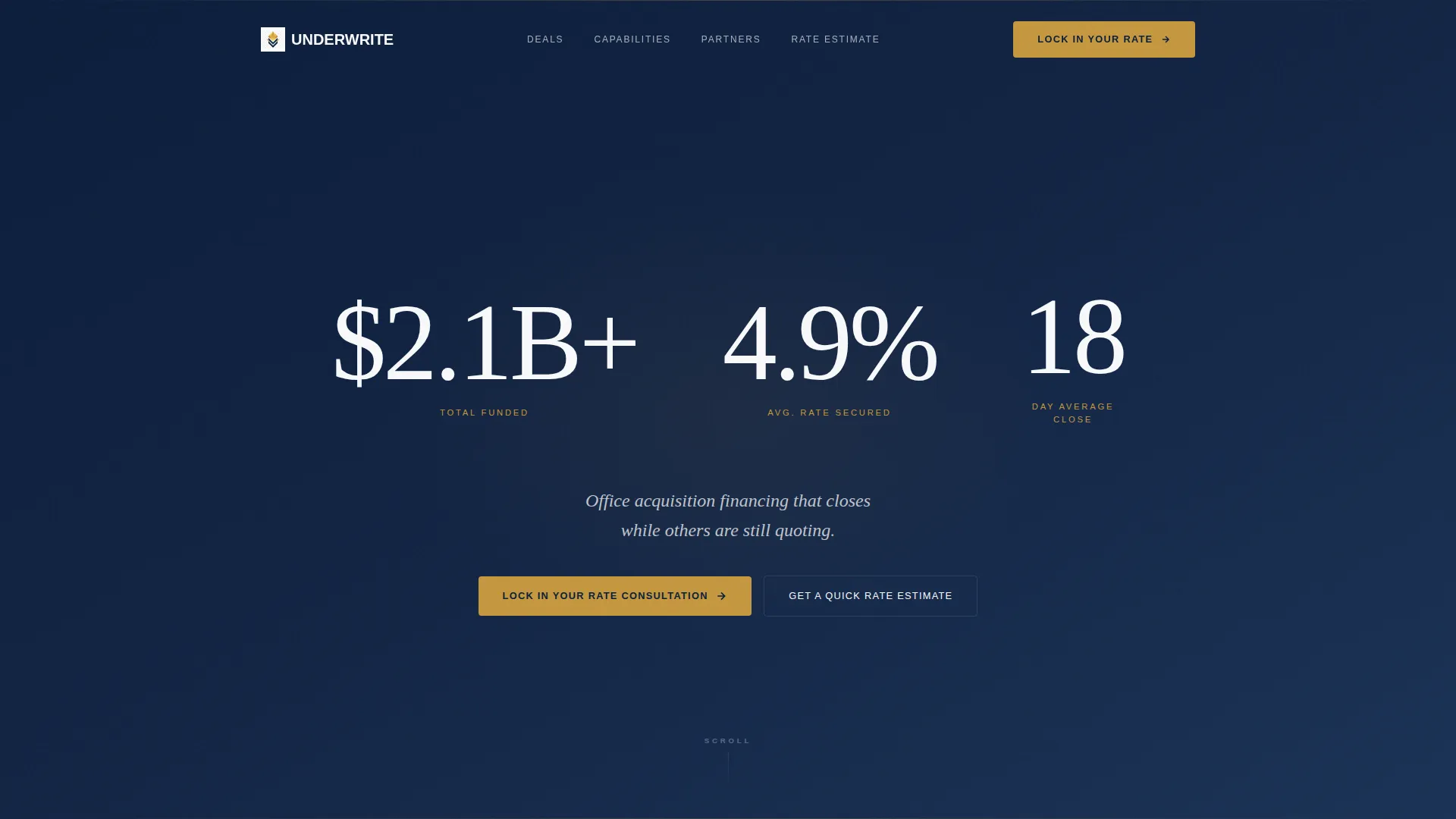 Commercial Office Mortgage Broker Landing Page