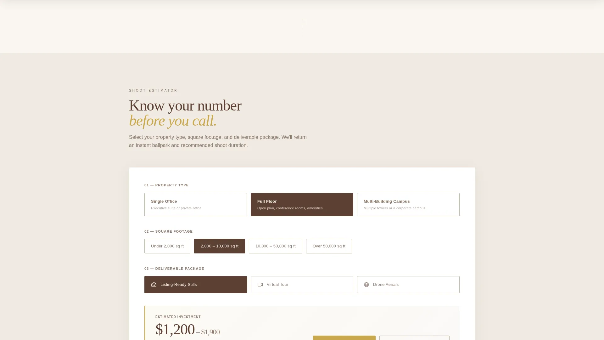 Commercial Office Photography Landing Page Template