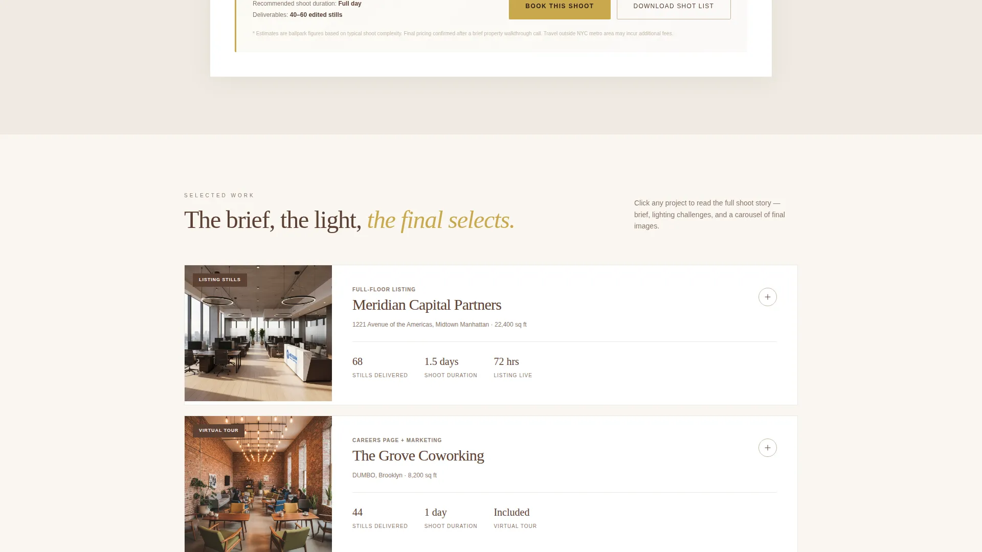 Commercial Office Photography Landing Page Template