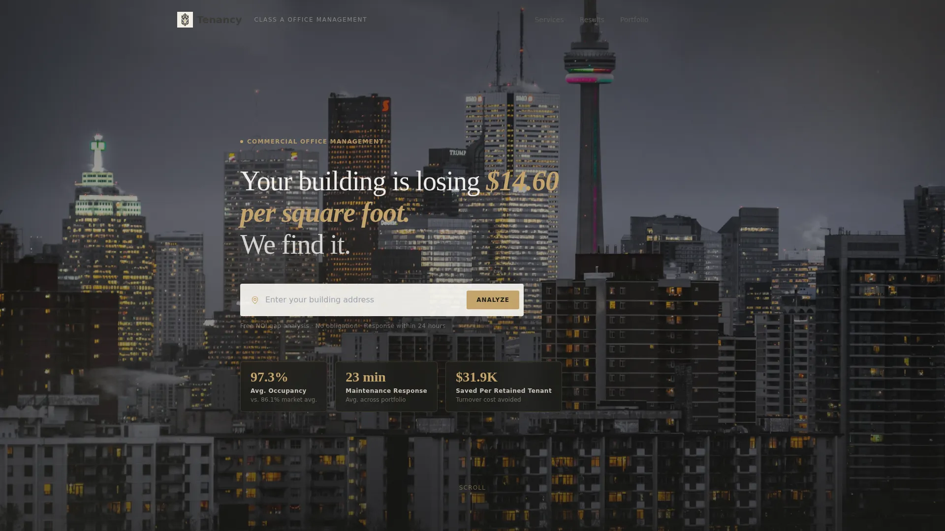 Commercial Office Property Management Landing Page