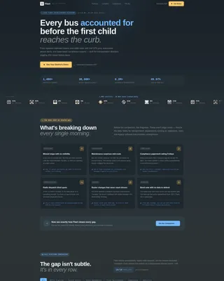 Real-Time Fleet Management Landing Page Template