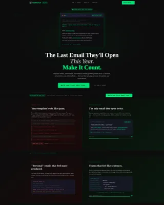 Education Holiday Greeting Email Landing Page