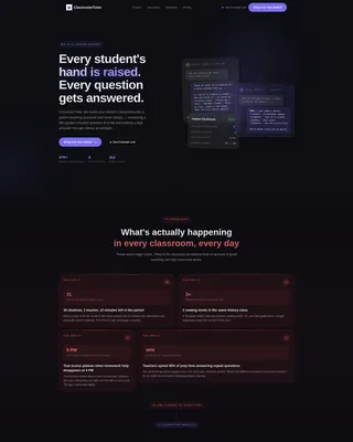 K-12 AI Chatbot Landing Page Template