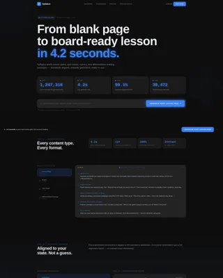 K-12 AI Content Writing Landing Page Template