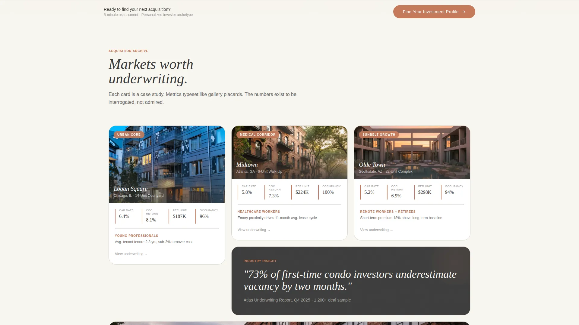 Specialist Condo & Apartment Real Estate Portfolio & Case Study Website Template