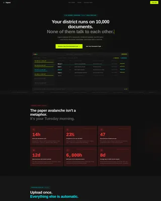 K-12 AI Document Processing Landing Page Template