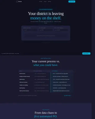 K-12 AI Inventory Forecasting Landing Page Template