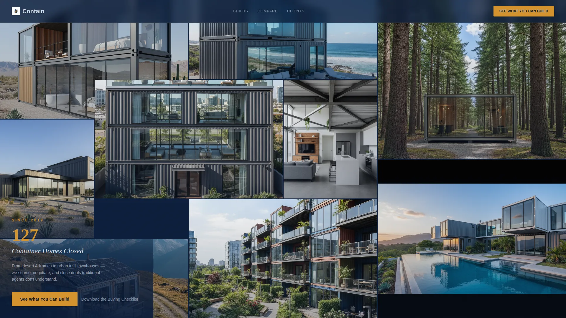 Container Home Buyer's Agent Landing Page Template