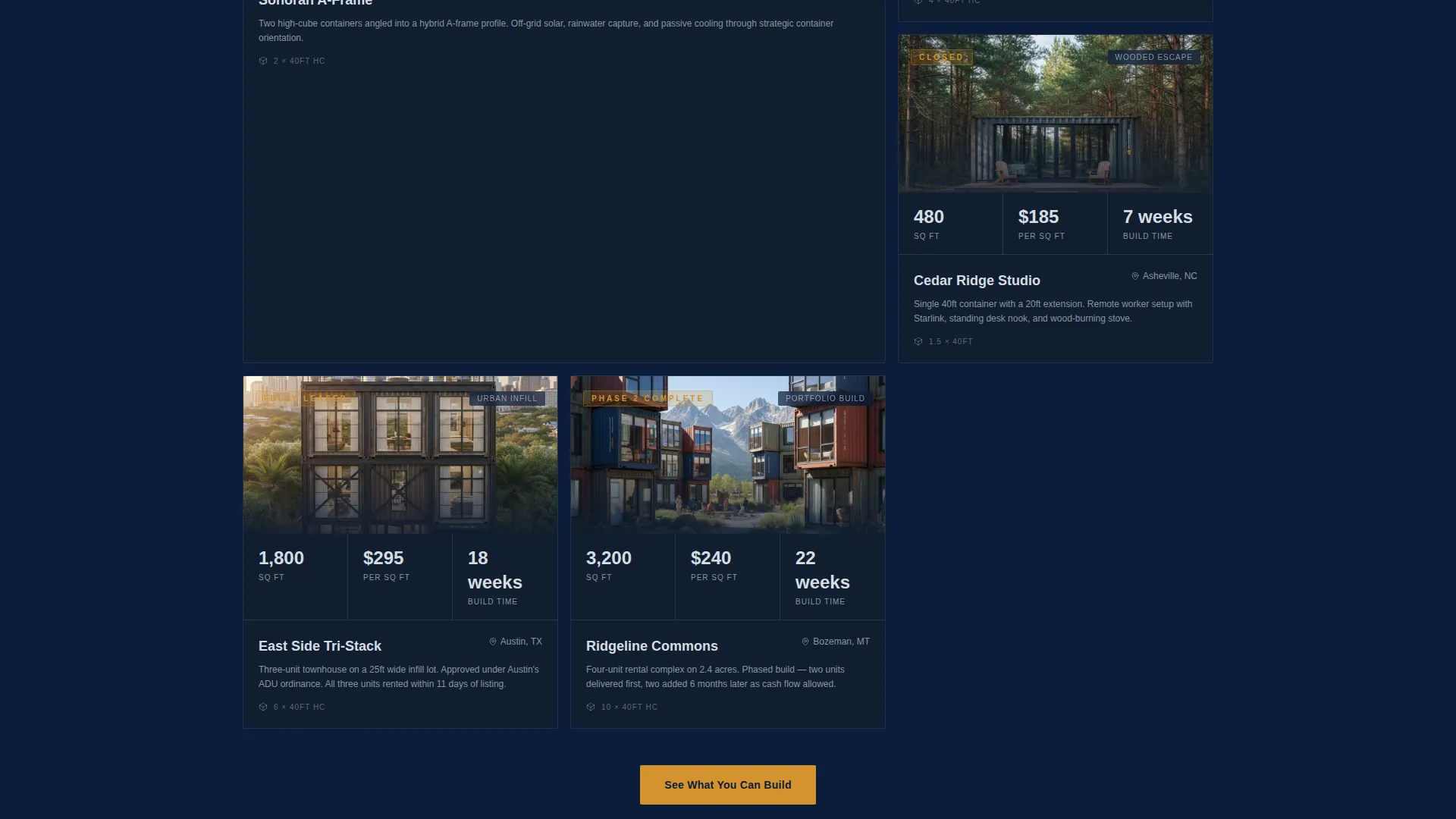 Container Home Buyer's Agent Landing Page Template