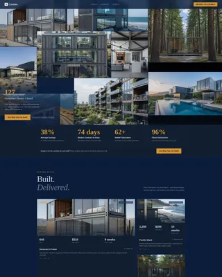 Container Home Buyer's Agent Landing Page Template