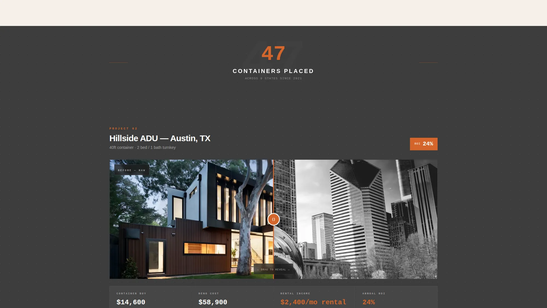 Container Home Landing Page Template