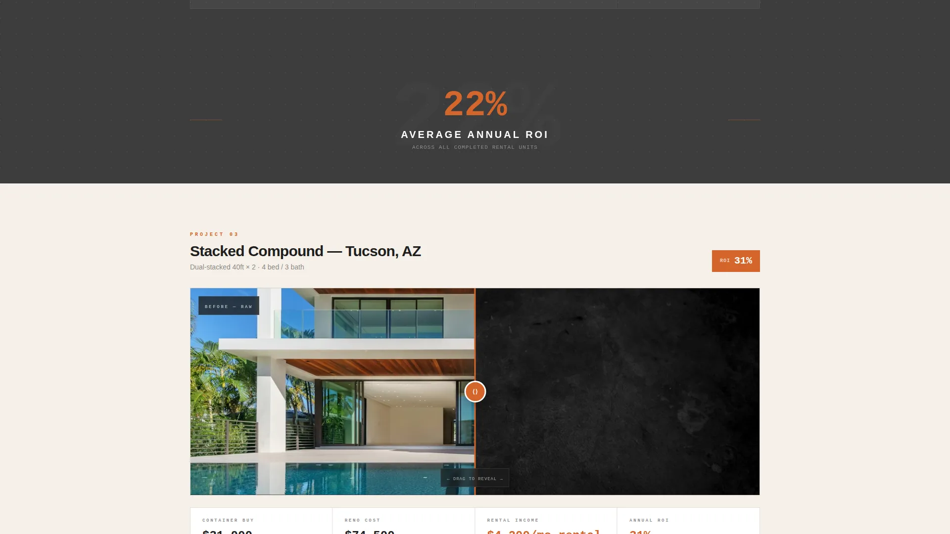Container Home Landing Page Template
