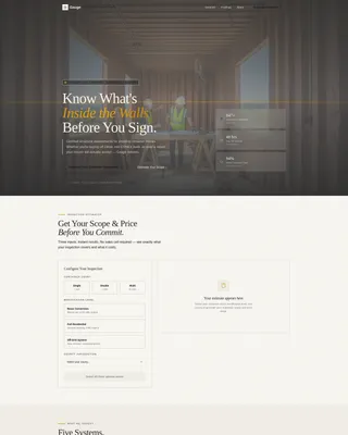 Container Home Inspector Landing Page Template