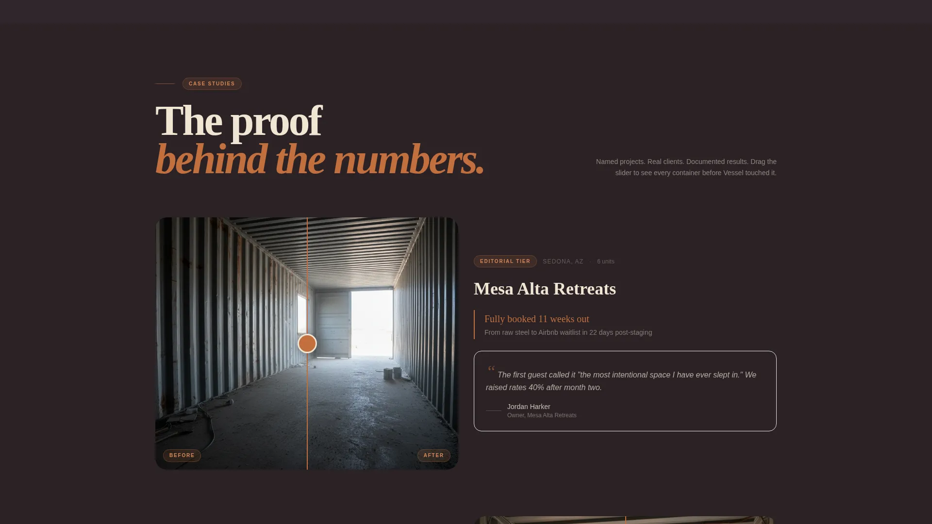 Container Home Staging Landing Page Template