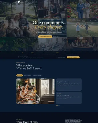 Immersive Retirement Community Landing Page Template
