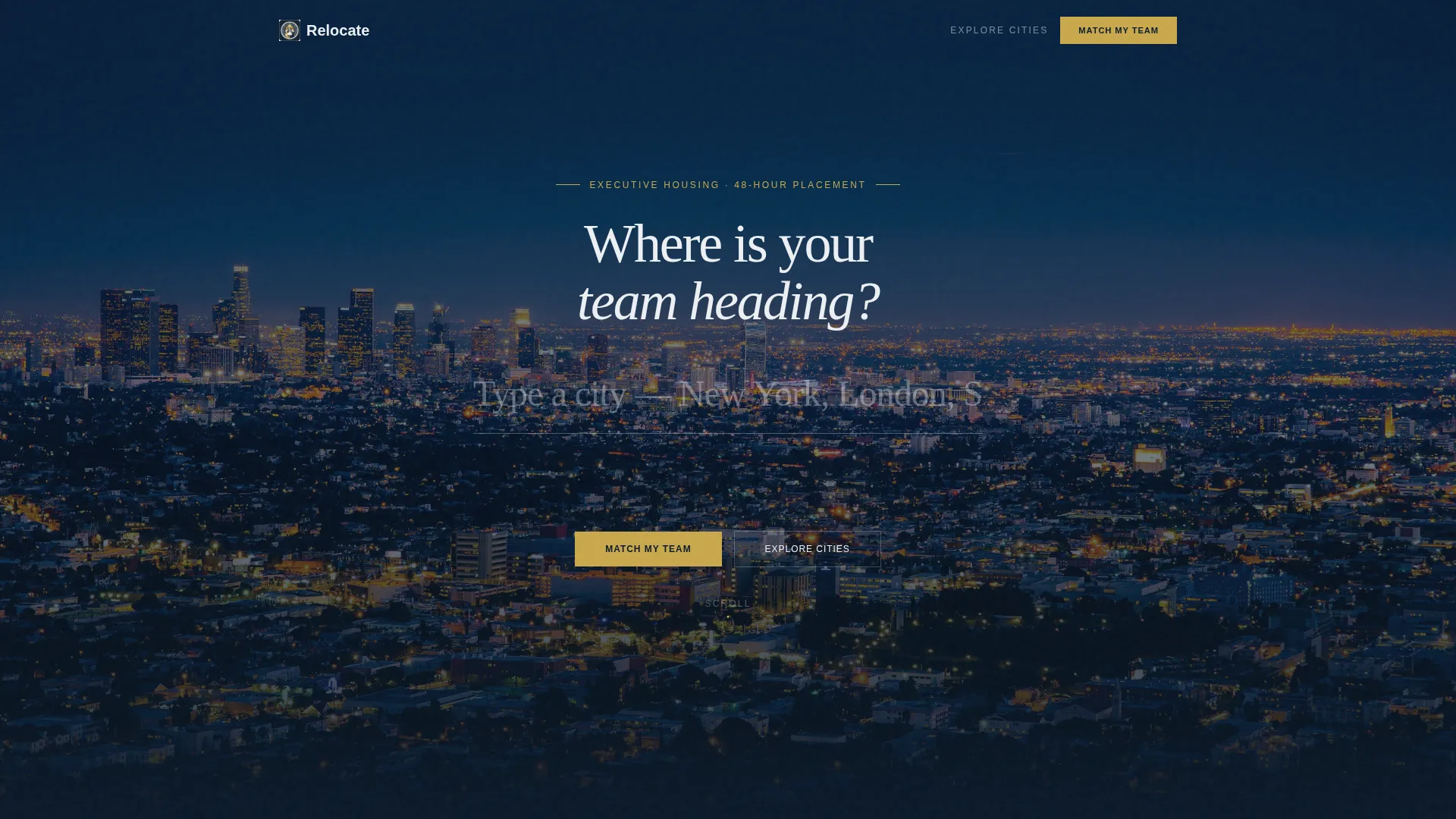 Corporate Housing Landing Page Template