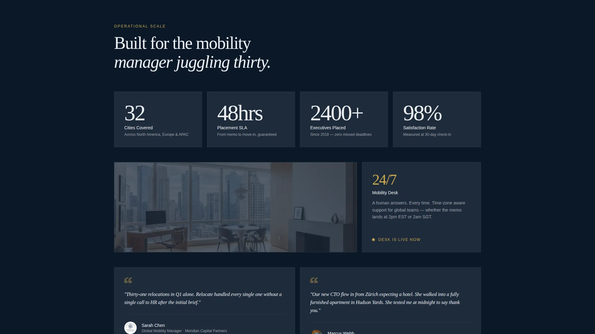 Corporate Housing Landing Page Template