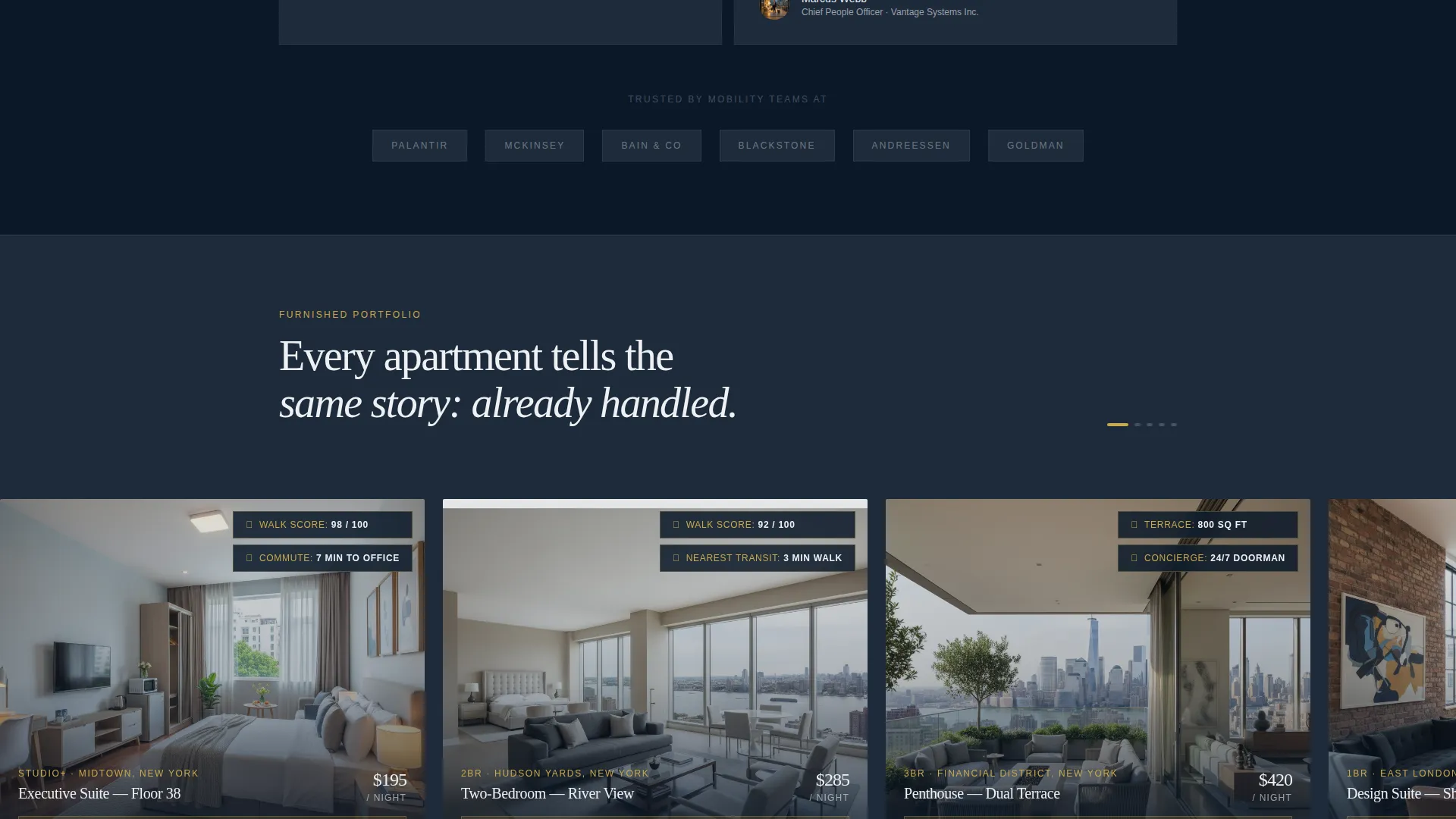 Corporate Housing Landing Page Template