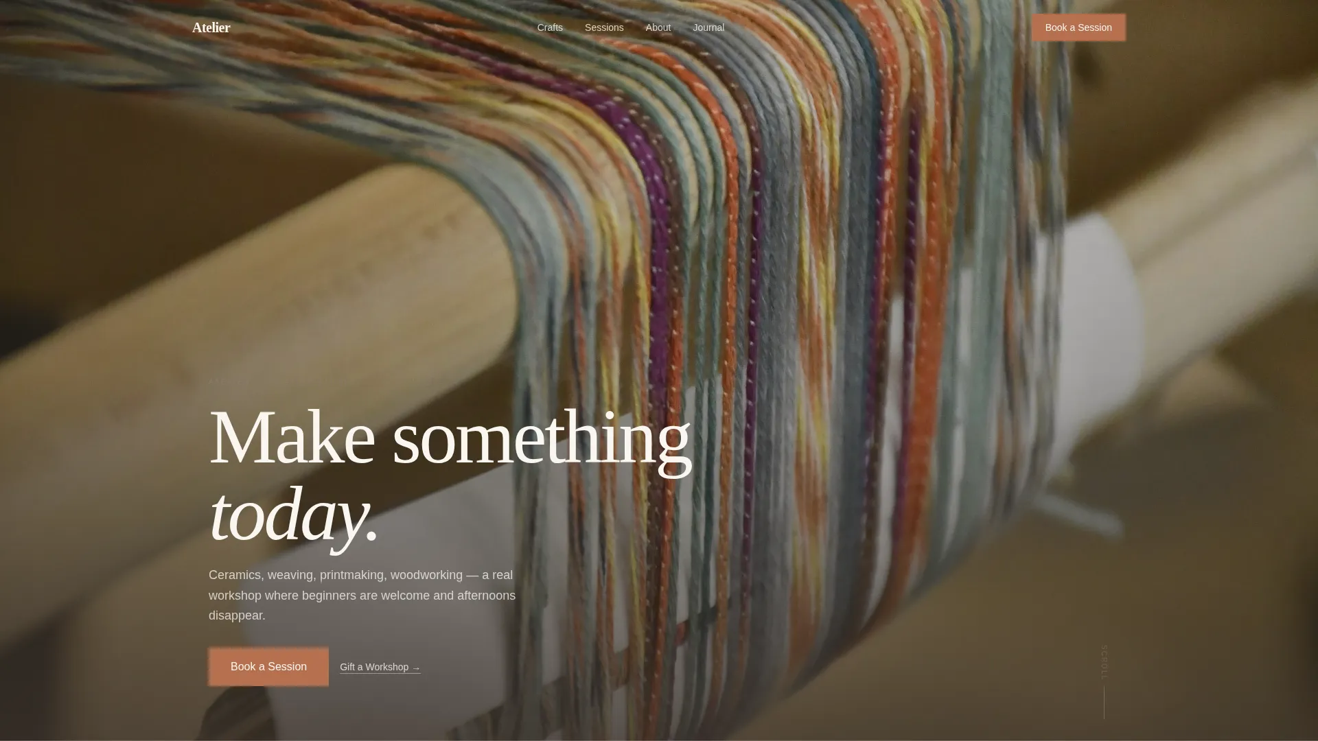 Inspiring Makerspace Landing Page Template