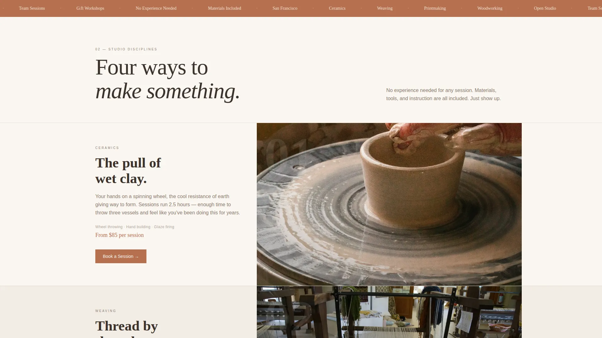 Inspiring Makerspace Landing Page Template