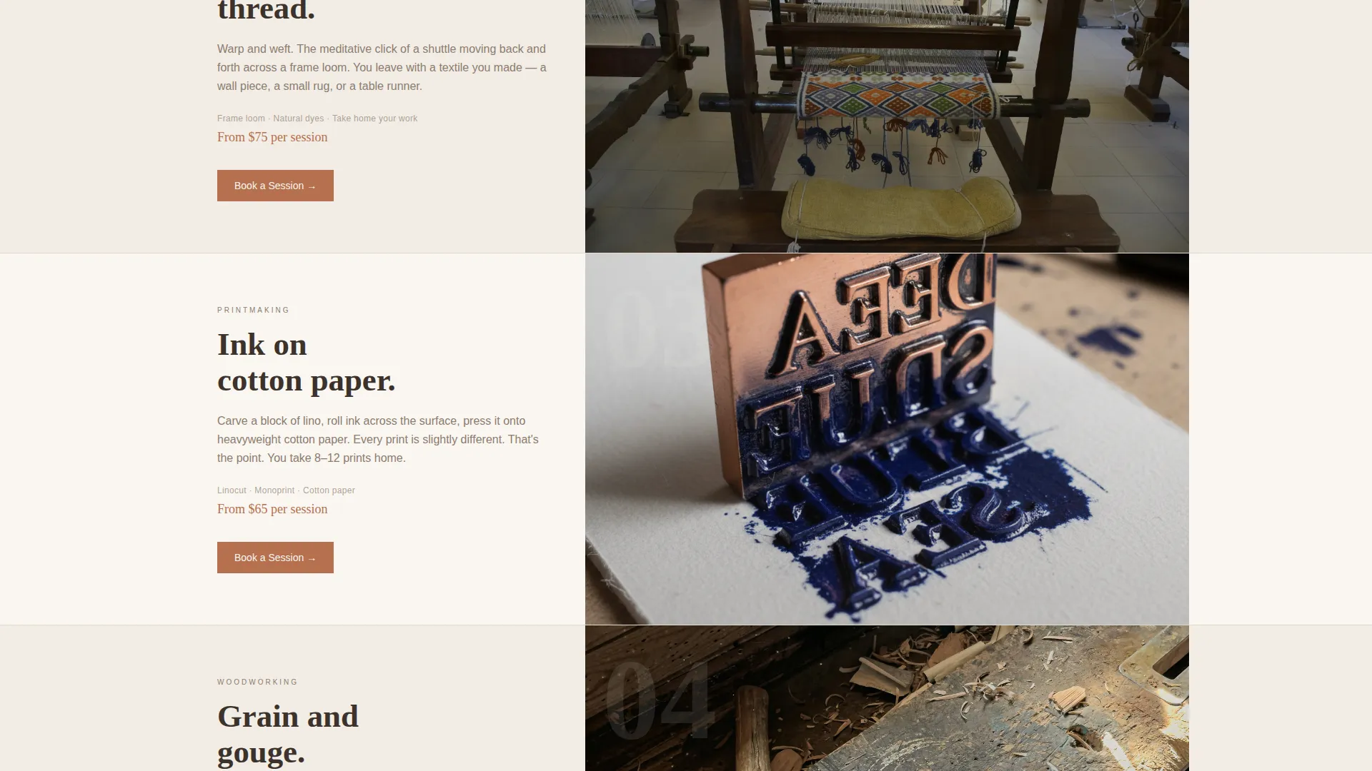 Inspiring Makerspace Landing Page Template