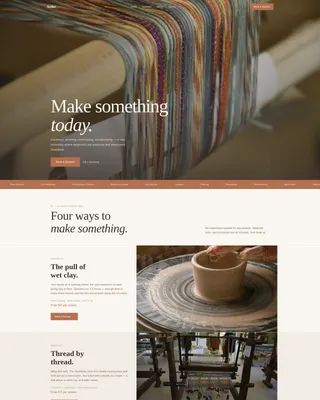 Inspiring Makerspace Landing Page Template