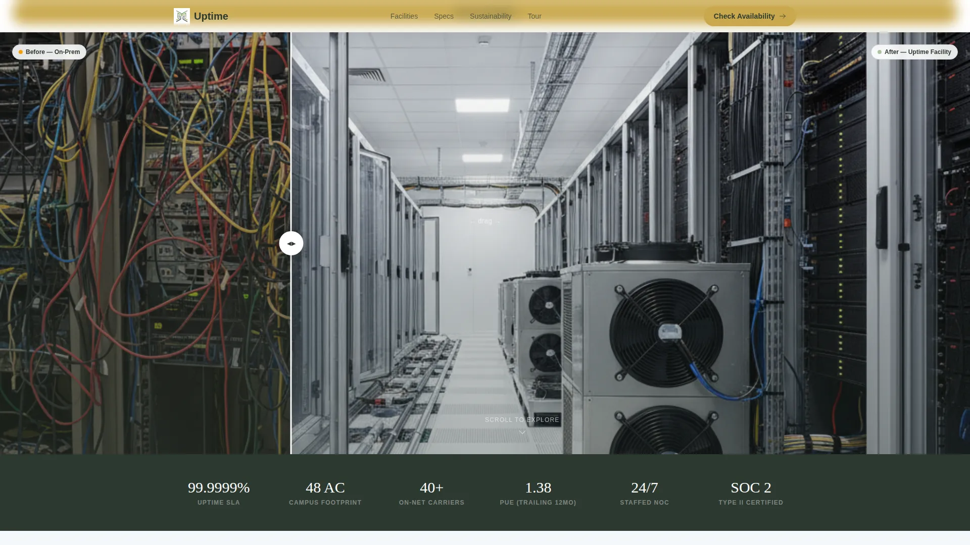 Colocation Data Center Landing Page Template