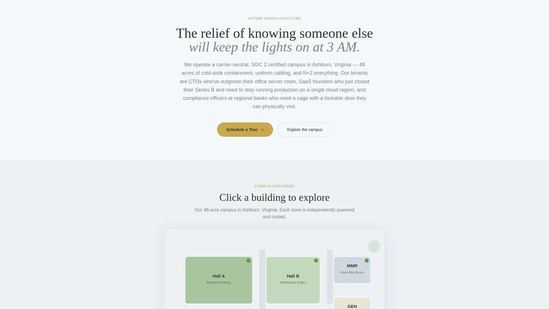 Colocation Data Center Landing Page Template