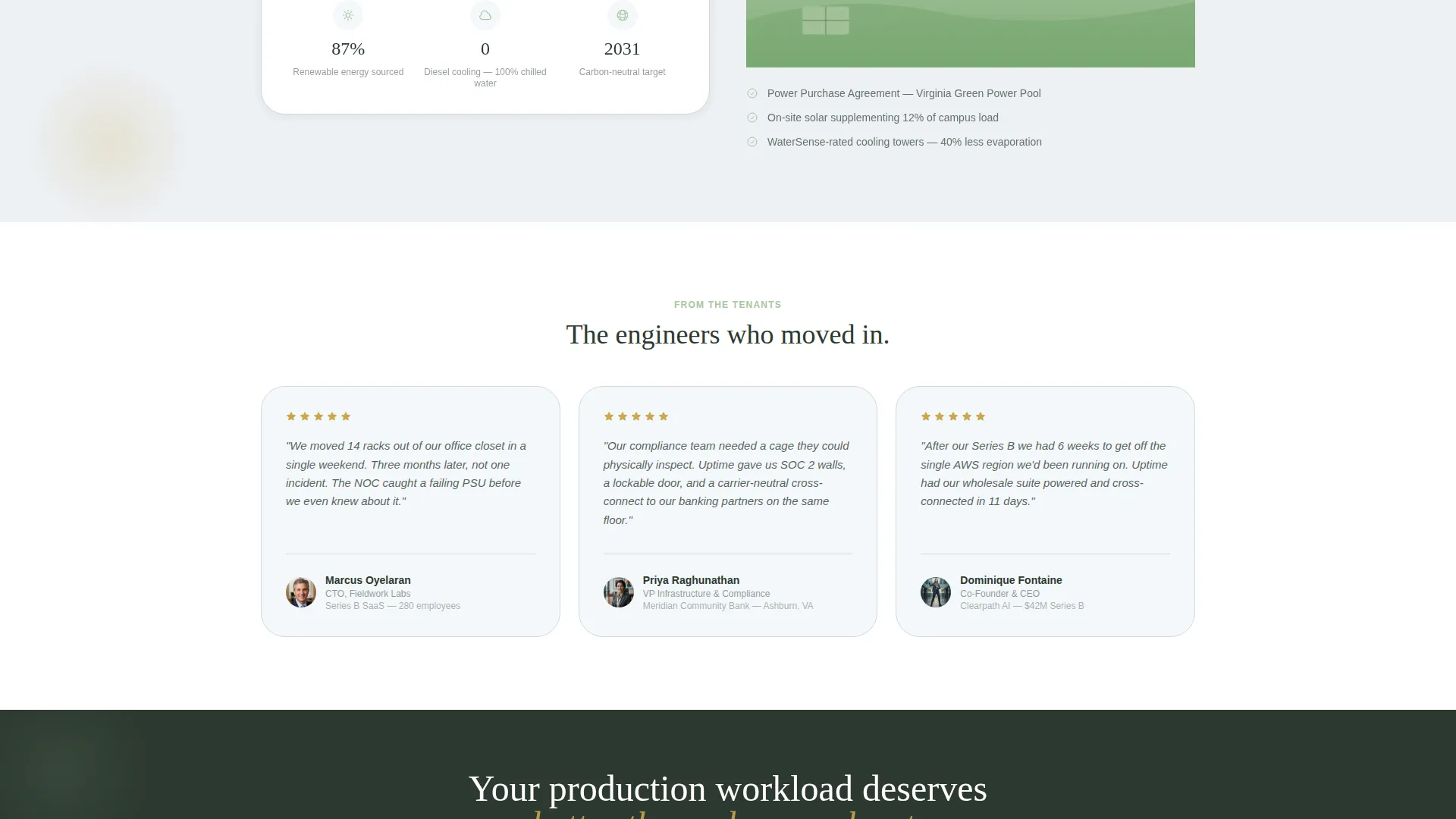 Colocation Data Center Landing Page Template