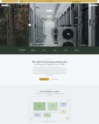 Colocation Data Center Landing Page Template
