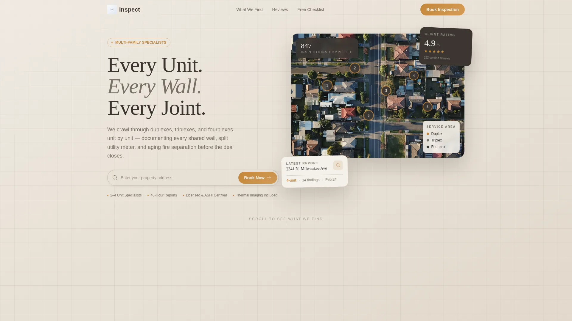 Duplex & Multi-Family Real Estate Appointment Booking Website Template