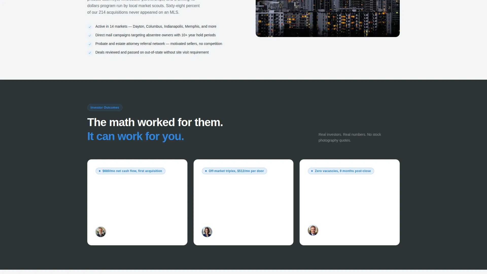 Specialist Duplex & Multi-Family Real Estate Portfolio & Case Study Website Template