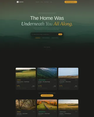 Earth-Sheltered Home Investment Landing Page Template
