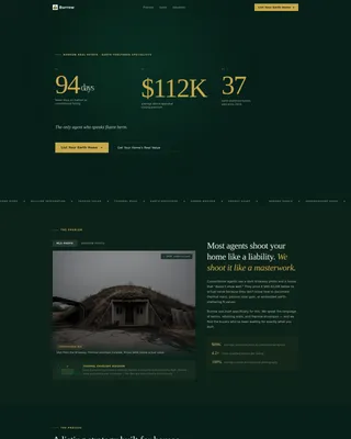 Earth-Sheltered Home Real Estate Landing Page