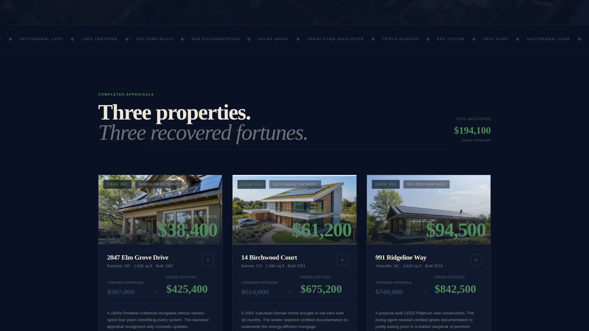 Certified Eco Home Landing Page Template