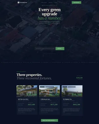 Certified Eco Home Landing Page Template